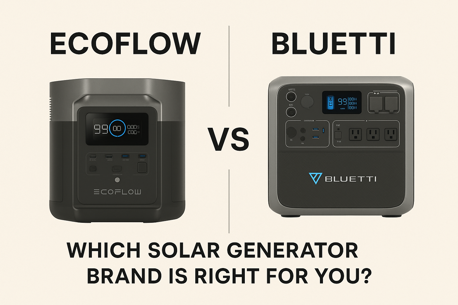 EcoFlow vs. Bluetti: Which Solar Generator Brand is Right for You?