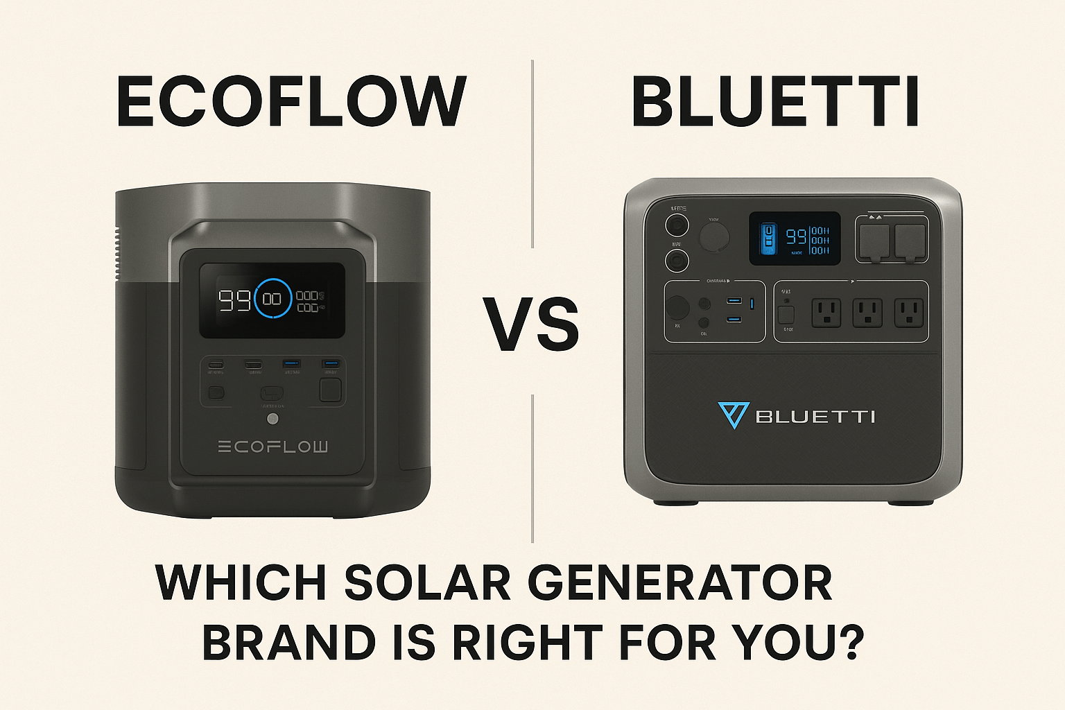 EcoFlow vs. Bluetti: Which Solar Generator Brand is Right for You? - Build the Power