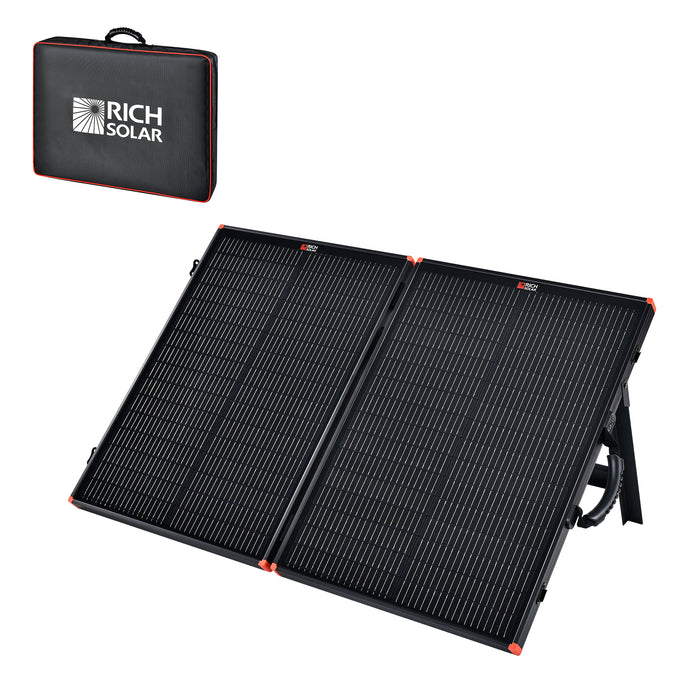 Rich Solar MEGA 100 Watt Portable Solar Panel Briefcase | Best 12V Panel for Solar Generators and Portable Power Stations | 25-Year Output Warranty