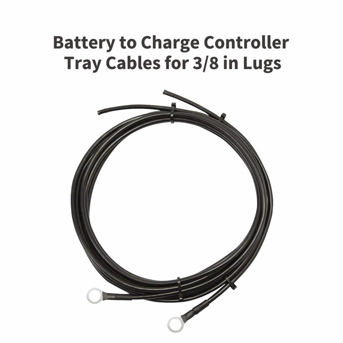 Renogy Battery to Charge Controller Tray Cables for 3/8 in Lugs