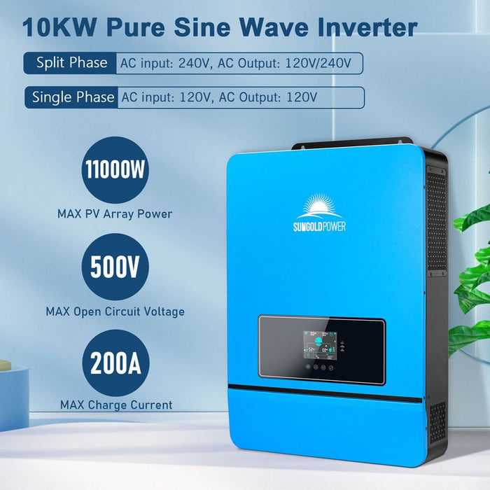 Sungold Power Off Grid Solar Kit 20kW 48VDC 120V/240V Lifepo4 30.72KWH Lithium Battery 32 X 440 Watts Solar Panels SGR-20K30E