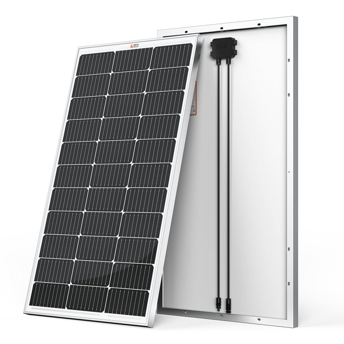 Rich Solar MEGA 100 Watt Monocrystalline Solar Panel | Best 12V Panel for VAN RVs and Off-Grid | 25-Year Output Warranty | UL Certified