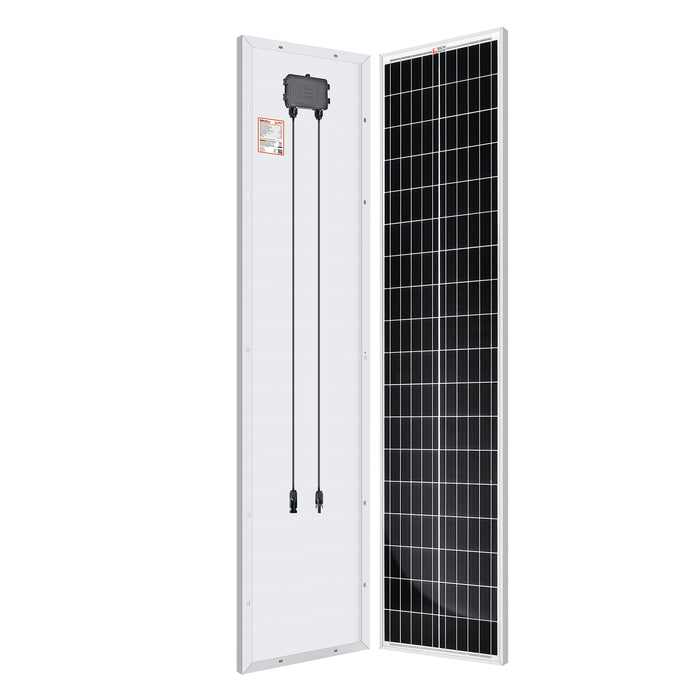 Rich Solar MEGA 100 SLIM | 100 Watt Monocrystalline Solar Panel | Best 12V Slim Panel for VAN RVs and Off-Grid | 25-Year Output Warranty