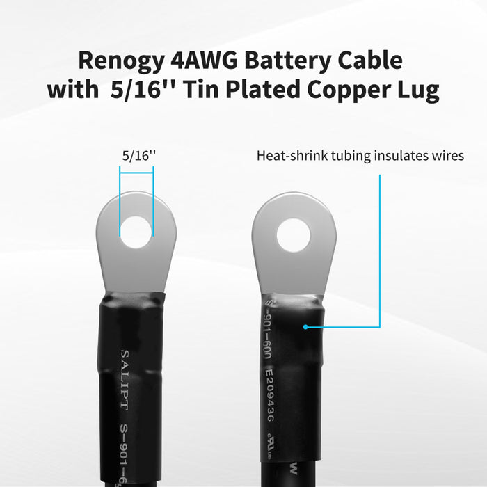 Renogy Copper Battery Interconnect Cable for 5/16 in Lugs