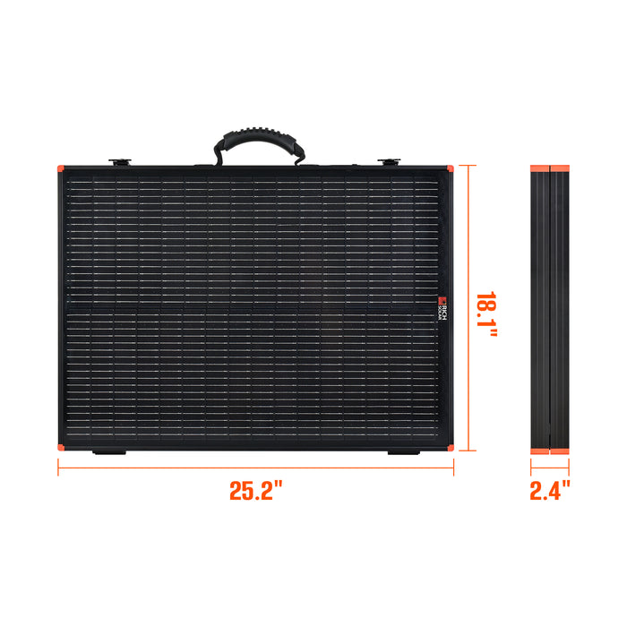 Rich Solar MEGA 100 Watt Portable Solar Panel Briefcase | Best 12V Panel for Solar Generators and Portable Power Stations | 25-Year Output Warranty