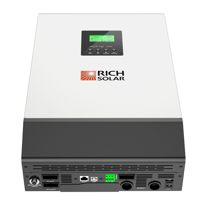 Rich Solar NOVA MAX 3K | 3000 Watt (3kW) 24 Volt Off-Grid Hybrid Solar Inverter | Powerful 3000W 24V Hybrid Inverter for RVs, Trailers, Campers, Vans, Trucks, Overlanders, Boats | #1 Ranked 24V Hybrid Inverter