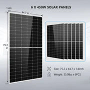 Sungold Power Complete Off Grid Solar Kit 6500W 48V 120V Output 10.24kwh Lithium Battery 2700 Watt Solar Panel Sgk-65pro