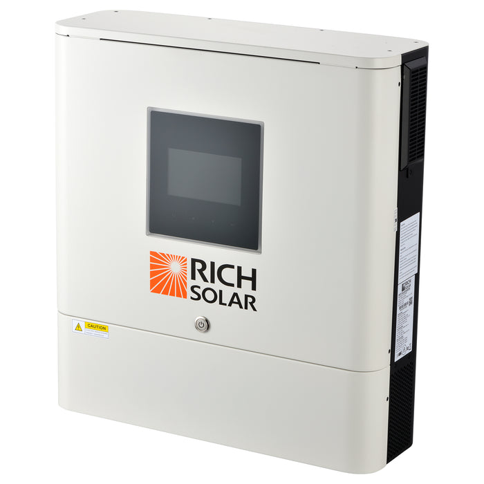 Rich Solar NOVA 6500S | 6500 Watt (6.5kW) 48 Volt Off-Grid Hybrid Solar Inverter | Premium 6500W 48V Hybrid Inverter for Campers, Cabins, Tiny Homes, ADUs, RVs, Off-Grid | Huge LCD Touchscreen with Ambient Lights | UL Certified