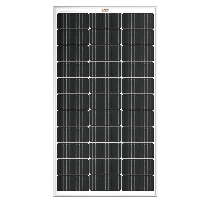 Rich Solar MEGA 100 Watt Monocrystalline Solar Panel | Best 12V Panel for VAN RVs and Off-Grid | 25-Year Output Warranty | UL Certified