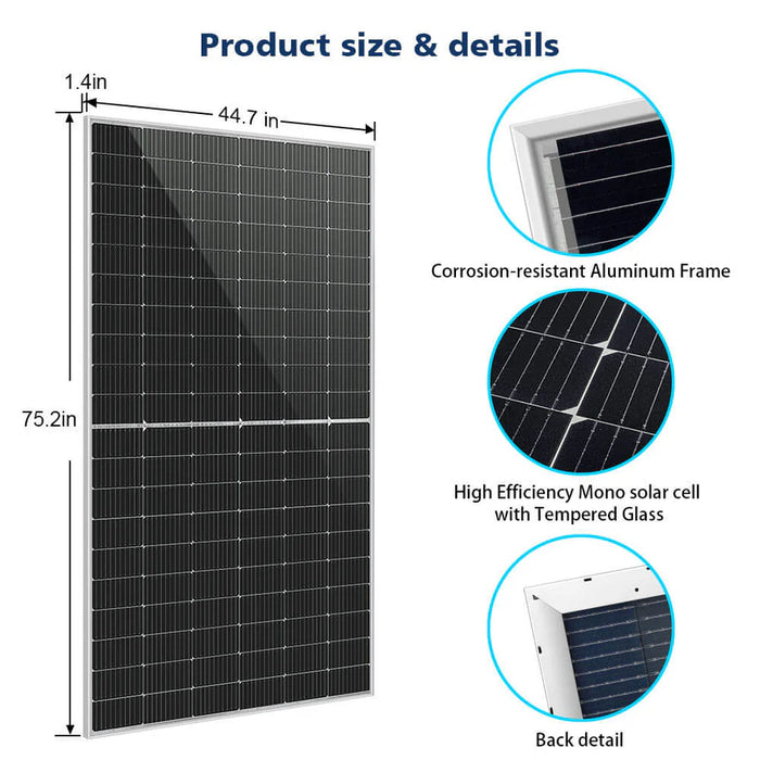 Sungold Power 460 Watt Bifacial PERC Solar Panel Full Pallet (32 Panels)