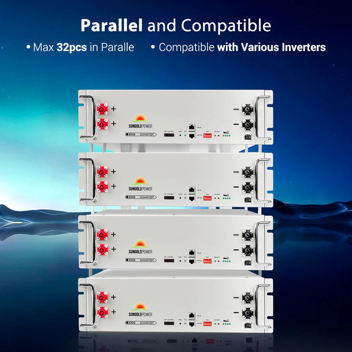 Sungold Power Complete Hybrid Solar Kit 10000W 48V 120V/240V Output 20.48kWh Lithium Battery 8300 Watt Solar Panel