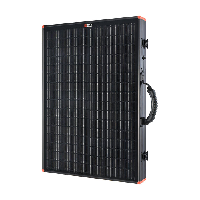 Rich Solar MEGA 100 Watt Portable Solar Panel Briefcase | Best 12V Panel for Solar Generators and Portable Power Stations | 25-Year Output Warranty