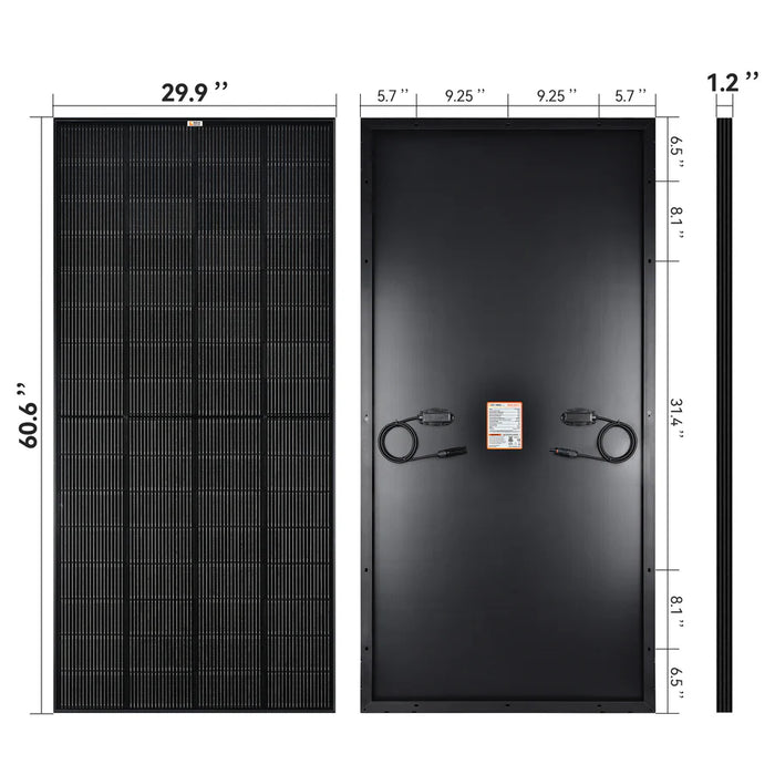 Rich Solar MEGA 250 | 250 Watt Solar Panel | Premier 12V Off-Grid Solar Panel for RVs, Vans, Boats | 25-Year Output Warranty | UL Certified