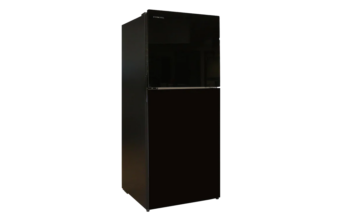 RVMP 11 Cubic Foot 12V Refrigerator Black Glass Front