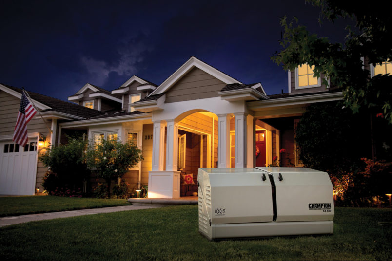 Champion 14 kW Whole House Home Standby Generator and 100A Switch with aXis Technology