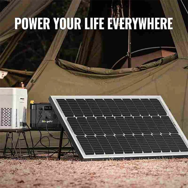 BougeRV 100W 12V 9BB Mono Solar Panel