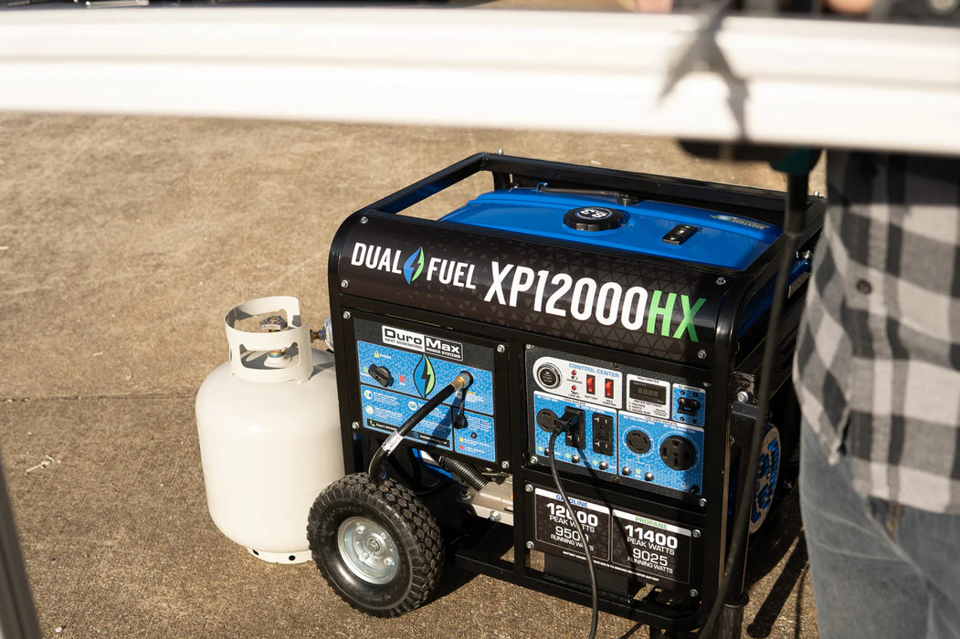 Duromax 12,000 Watt Dual Fuel Portable HX Generator w/ CO Alert | XP12000HX