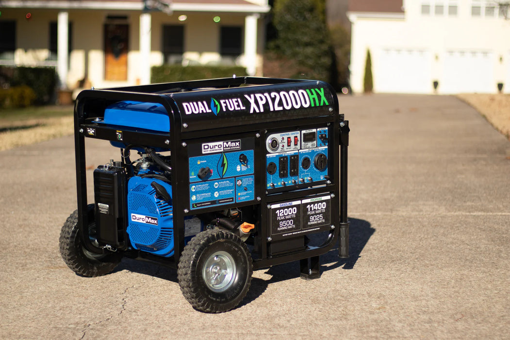 Duromax 12,000 Watt Dual Fuel Portable HX Generator w/ CO Alert | XP12000HX