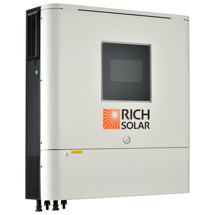 Rich Solar NOVA 6500S | 6500 Watt (6.5kW) 48 Volt Off-Grid Hybrid Solar Inverter | Premium 6500W 48V Hybrid Inverter for Campers, Cabins, Tiny Homes, ADUs, RVs, Off-Grid | Huge LCD Touchscreen with Ambient Lights | UL Certified