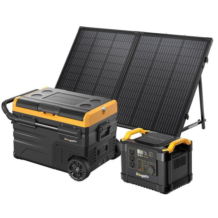 BougeRV 130W Portable Solar Kit for Outdoor Travel & Emergencies