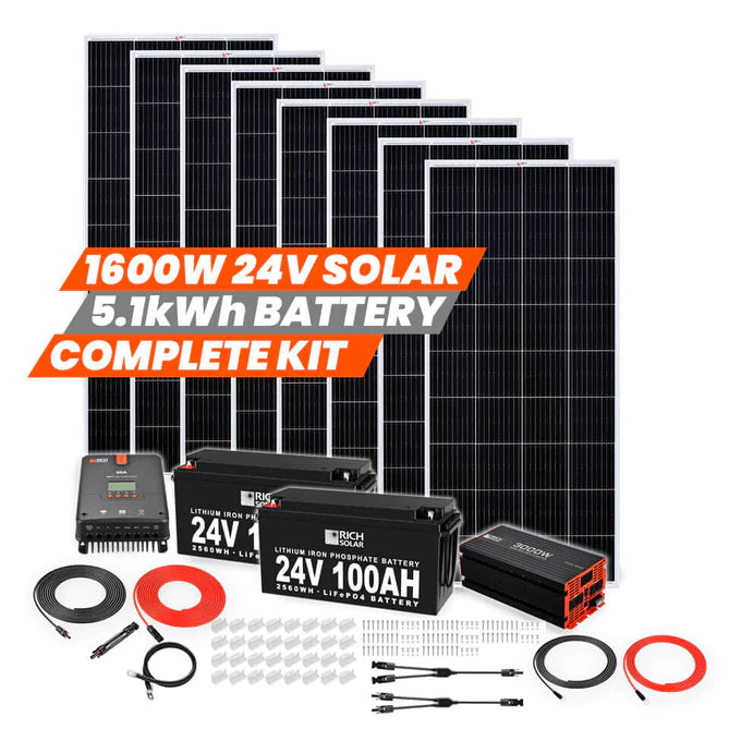 Rich Solar 1600 Watt 24V Complete Solar Kit