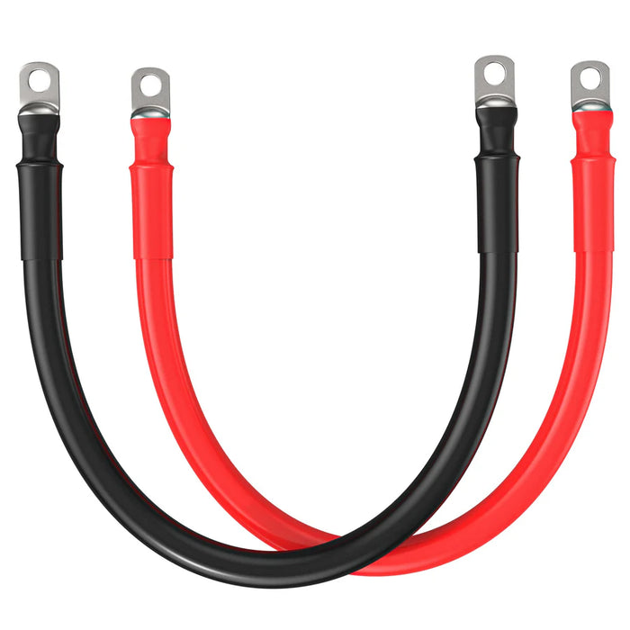 Rich Solar 6 Gauge 5/16” Battery Cables | Pair of 6AWG Red and Black Pure Copper Inverter Battery Cables with 5/16” Lugs | Choose Cable Length: 1ft, 1.5ft, 2ft, 3ft, 4ft, 5ft, 6ft, 8ft, 10ft