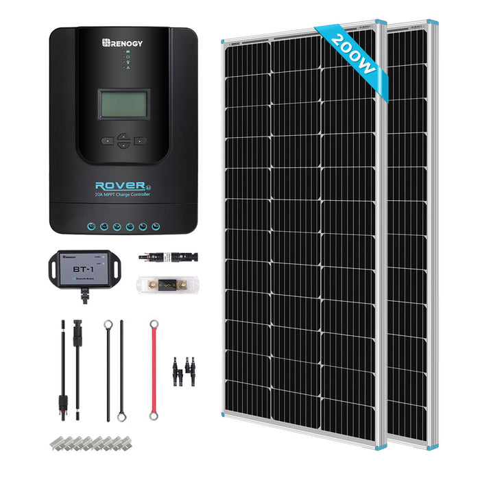 Renogy New 200 Watt 12 Volt Solar Premium Kit