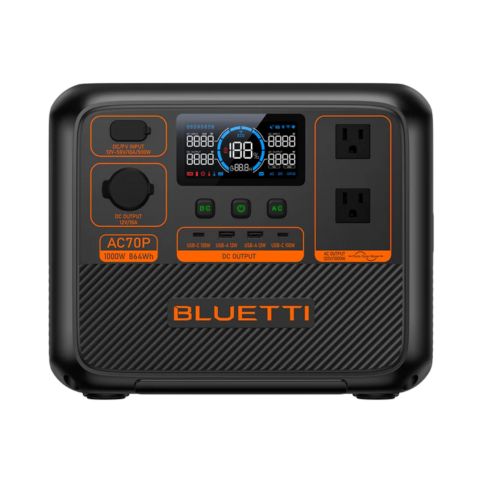 BLUETTI AC70P Portable Power Station | 1000W 864Wh