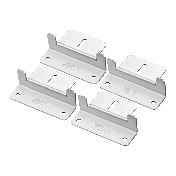 Rich Solar Z-Brackets | Mounting Hardware Z-Brackets with Screws | Designed for RICH SOLAR MEGA Series Solar Panels | Easy to Install