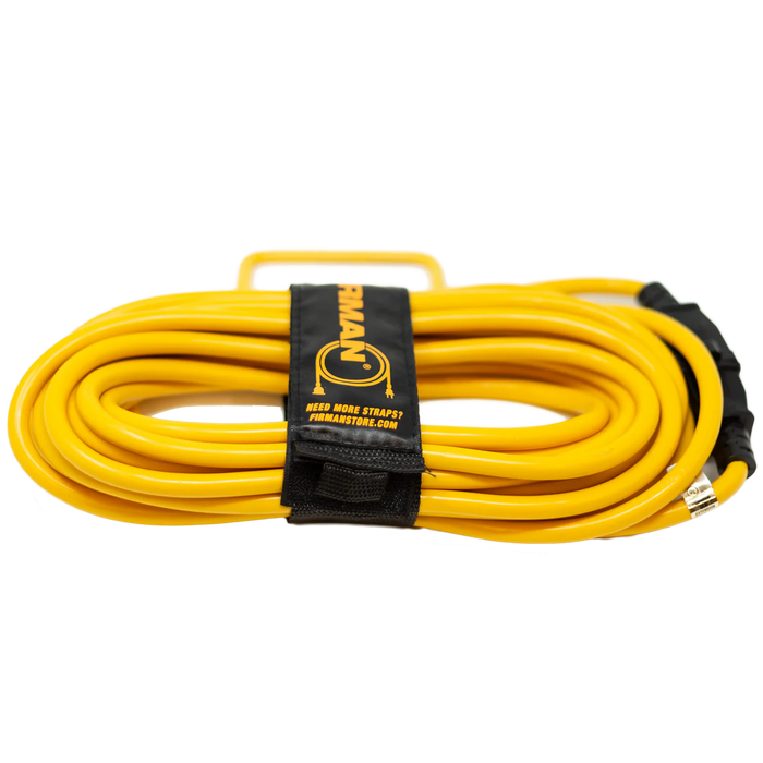 Firman 25' Heavy Duty 5-15P to 5-15R Generator Utility Power Cord With Storage Strap