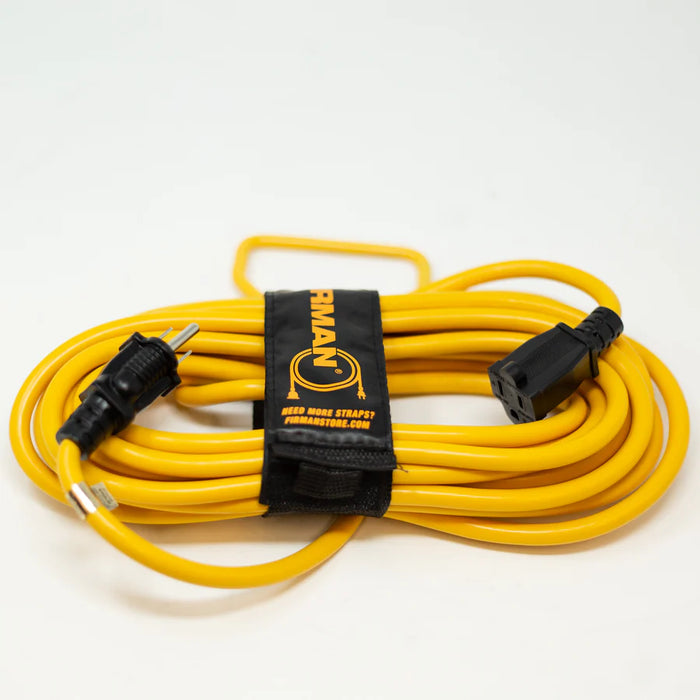 Firman 25' Heavy Duty 5-15P to 5-15R Generator Utility Power Cord With Storage Strap