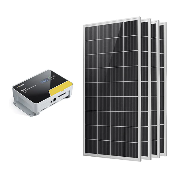 BougeRV 200W 12V 9BB Mono Solar Panel&40A MPPT Solar Charge Controller