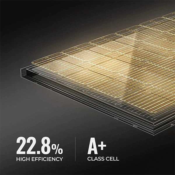 BougeRV 200W 12V 9BB Mono Solar Panel&40A MPPT Solar Charge Controller