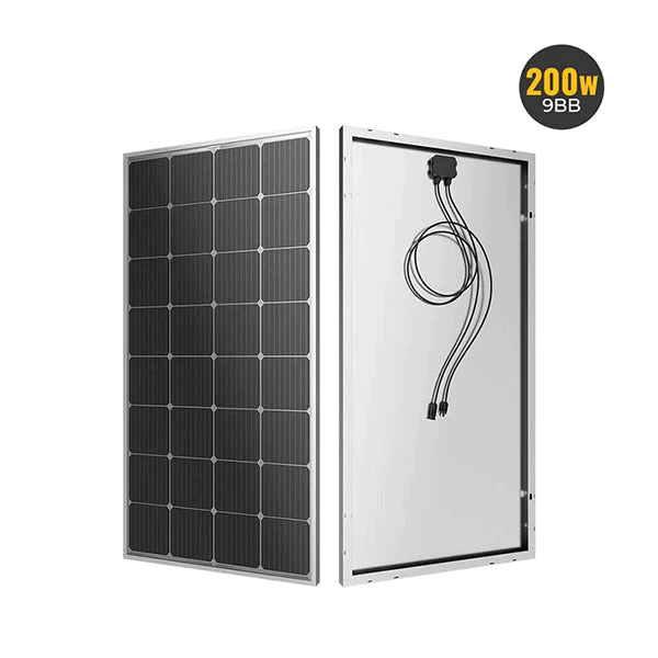 BougeRV 200W 12V 9BB Mono Solar Panel&40A MPPT Solar Charge Controller