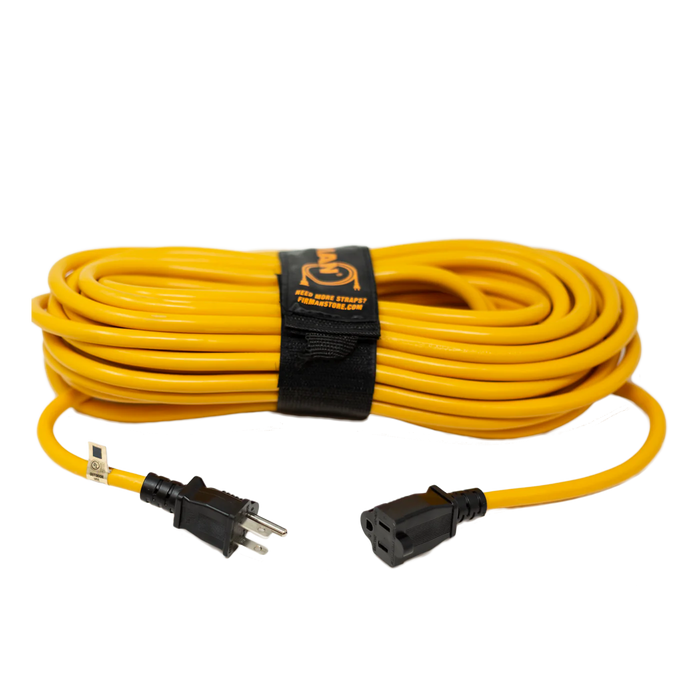 Firman 50' Medium Duty 5-15P to 5-15R Generator Utility Power Cord With Storage Strap