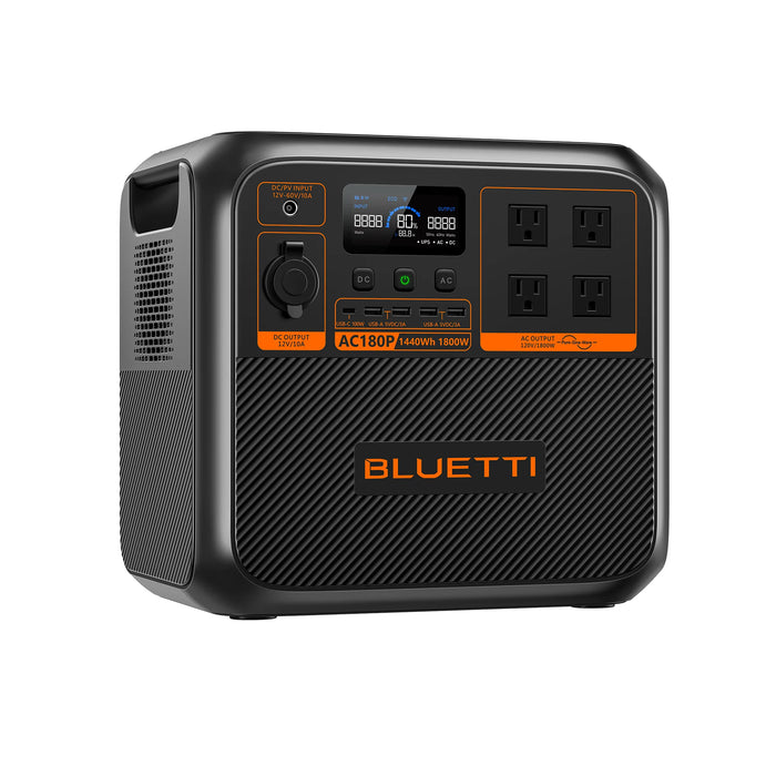 BLUETTI AC180P Solar Portable Power Station | 1,800W 1,440Wh