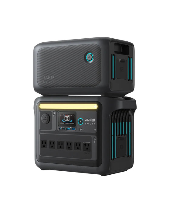 Anker SOLIX C1000X Portable Power Station with the Expansion Battery