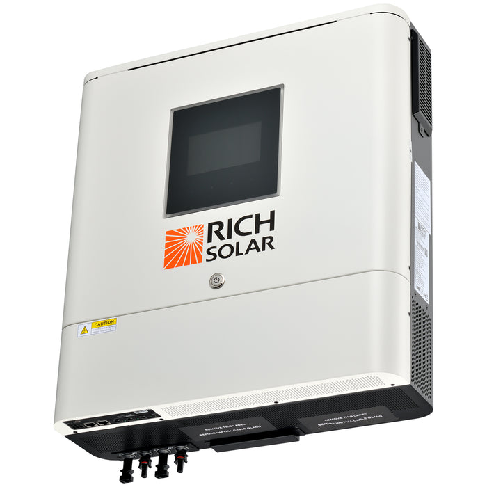 Rich Solar NOVA 6500S | 6500 Watt (6.5kW) 48 Volt Off-Grid Hybrid Solar Inverter | Premium 6500W 48V Hybrid Inverter for Campers, Cabins, Tiny Homes, ADUs, RVs, Off-Grid | Huge LCD Touchscreen with Ambient Lights | UL Certified