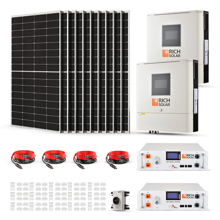 Rich Solar 2500W 48VDC-240VAC Solar Kit