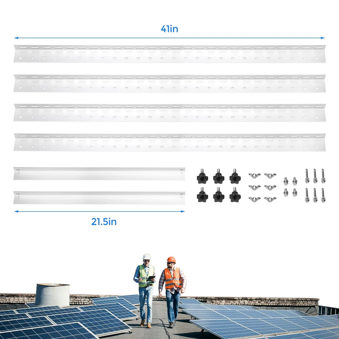 BougeRV 2 Pairs 41 in Adjustable Solar Panel Tilt Mount Brackets