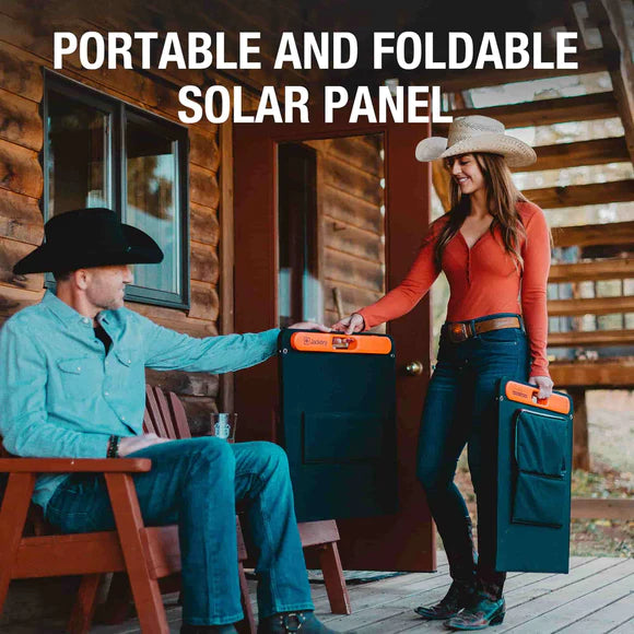 Jackery Solar Saga 100W solar panel to recharge Jackery power station