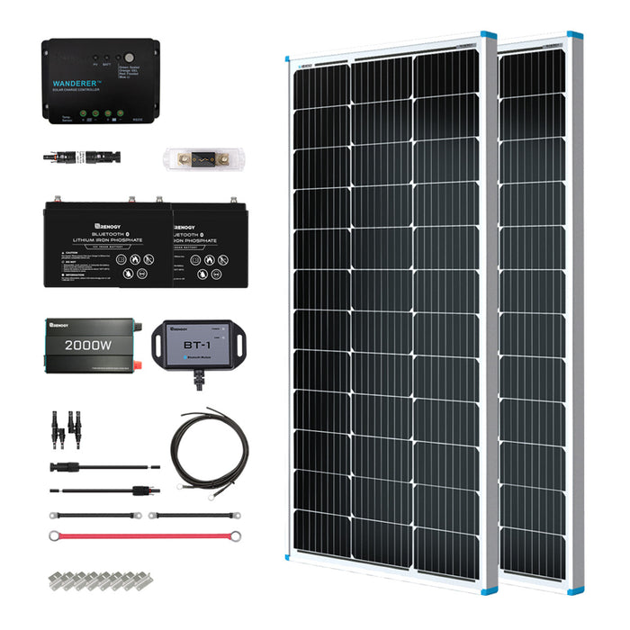 Renogy 200W 12V General Off-Grid Solar Kit
