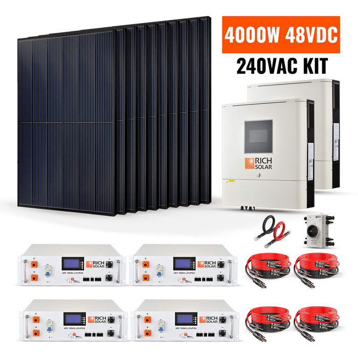 Rich Solar 4000W 48VDC-240VAC Solar Kit