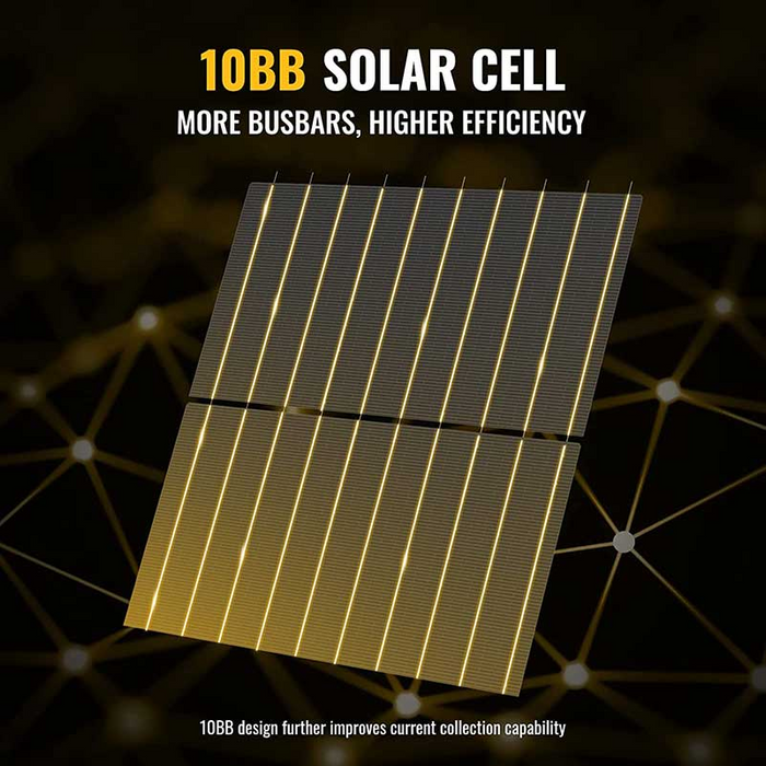 BougeRV 400W 12V 10BB Mono Solar Panel (New Arrival)