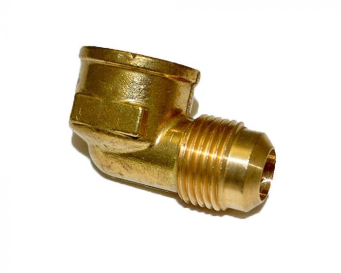 HPC Fire 90 Degree Female Elbow Brass Fitting, 1/2-Inch Tube, 1/2-Inch FIP