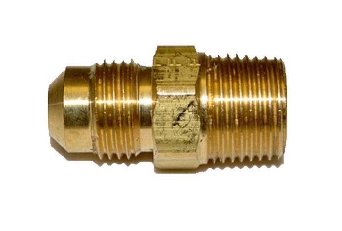 HPC Fire 410 Male Connector Brass Fitting, 3/8-Inch Tube, 3/8-Inch MIP