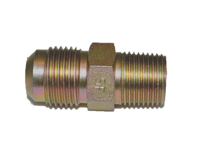 HPC Fire Male Connector Brass Fitting, 1/2-Inch Tube, 3/8-Inch MIP