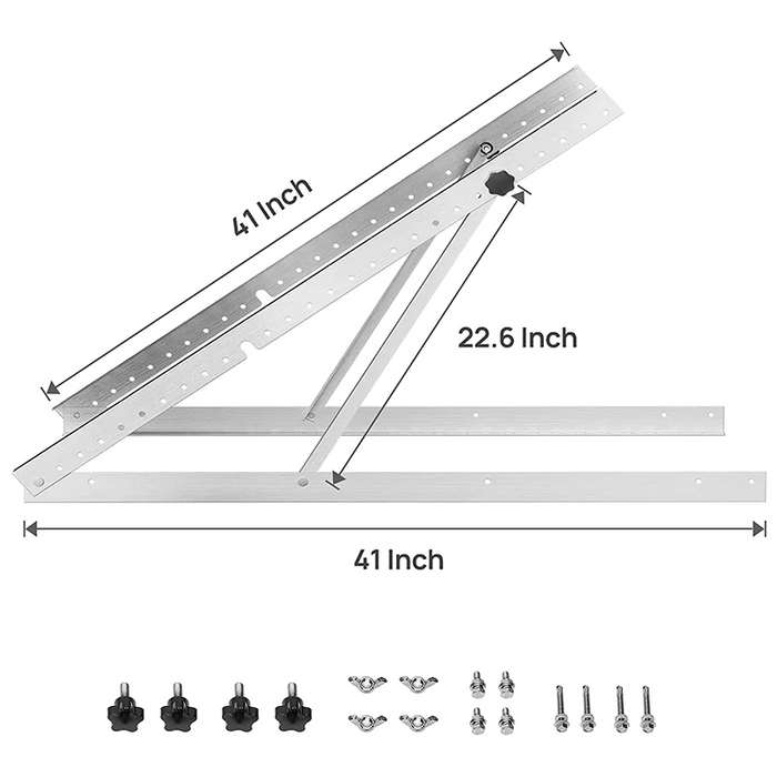 BougeRV 41in Solar Panel Tilt Mount Brackets（Upgraded Version）