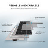 Renogy 100W 12V Monocrystalline Solar Starter Kit w/Wanderer 10A Charge Controller