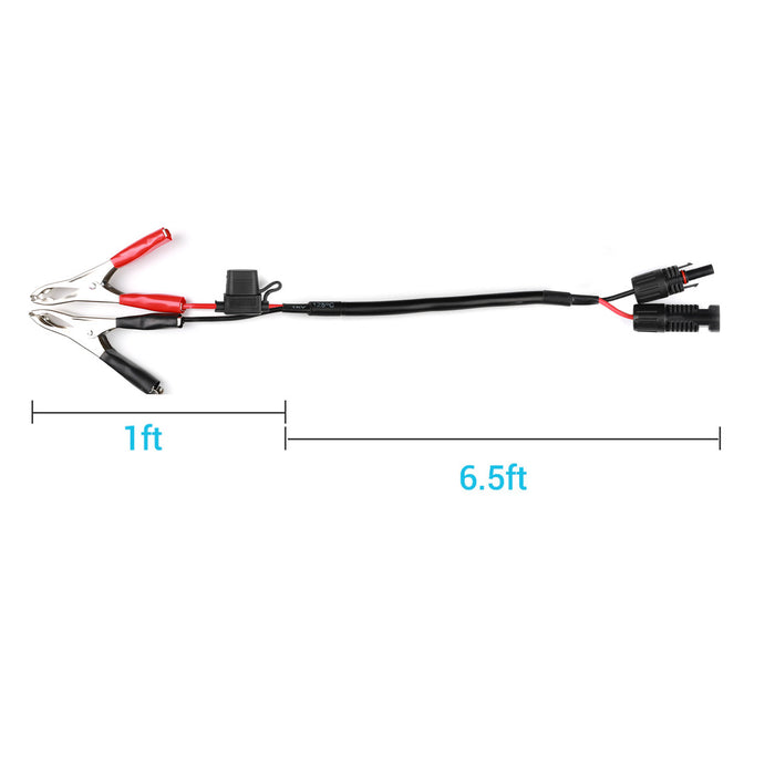 Renogy SOLAR CONNECTOR TO ALLIGATOR CLIPS 14 AWG CABLE